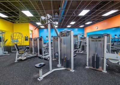 Machines arranged in workout circuits at Blue Moon Fitness Gym in Central Omaha