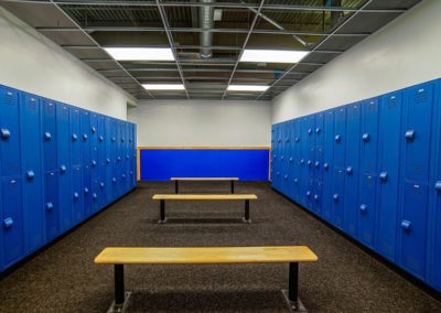 Spacious Locker Room at Blue Moon Fitness Gym in Central Omaha
